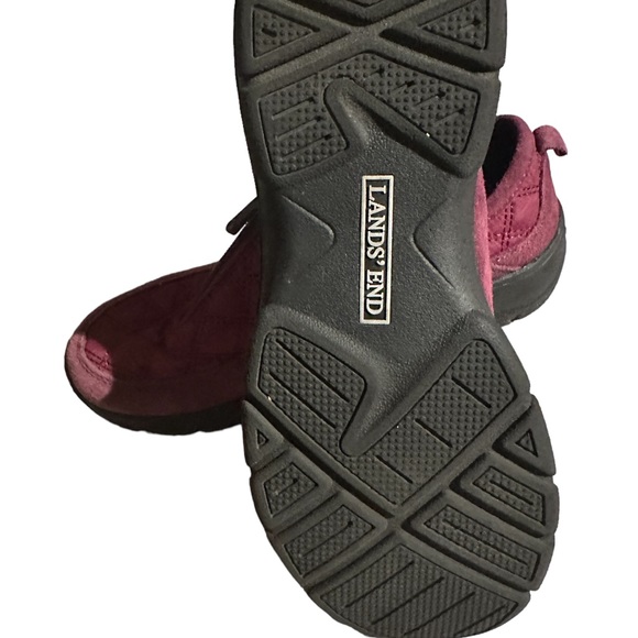 ❄️ Lands’ End slip-on shoe fleece lined Maroon Size 8.5 - Picture 4 of 15